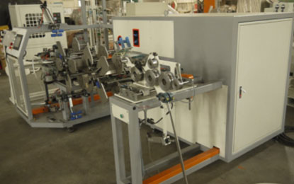 Automatic coiler for CD corrugated pipes