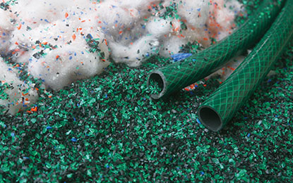 Recycle plant for fiber-reinforced hoses