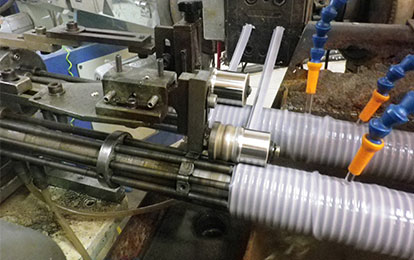 Suction hose extrusion line